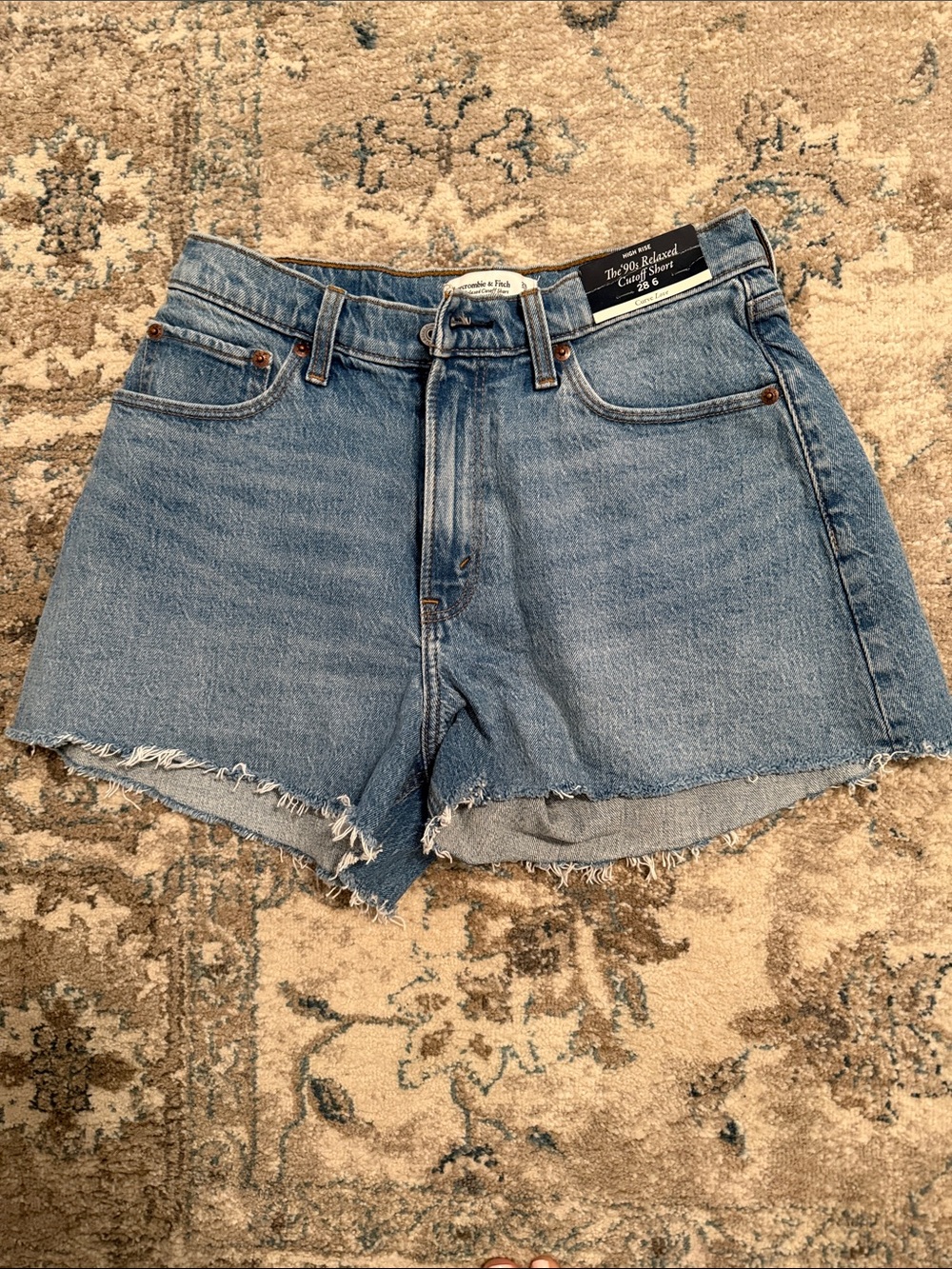 Never worn Abercrombie & Fitch Medium Blue Denim Cutoff Shorts